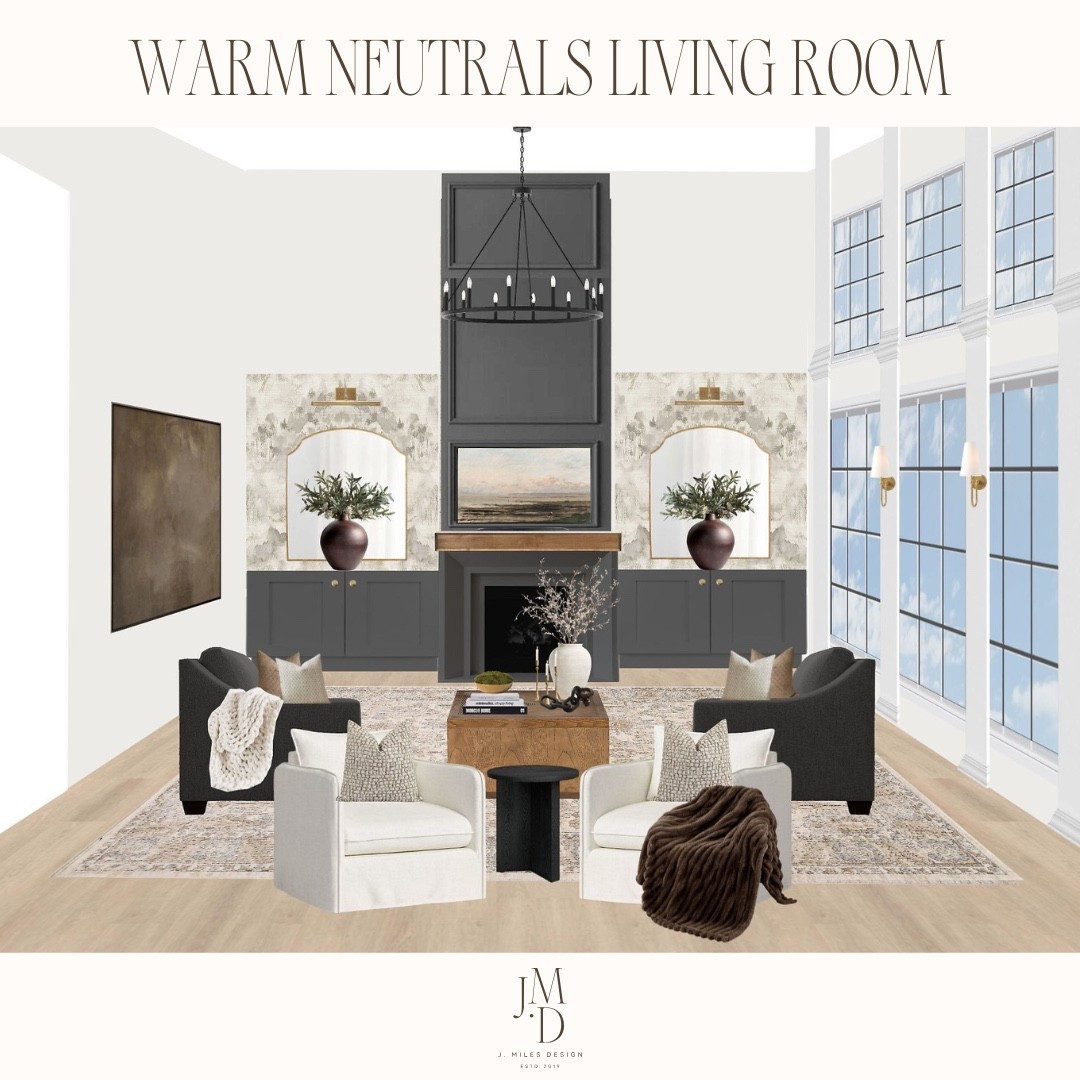 Warm neutrals done right 🤎 Layered textures, soft contrast, and timeless tones make this living room feel equal parts cozy and elevated. Linked every detail — from the boucle chairs to the artwork above the mantel.

#LTKSaleAlert #LTKHome