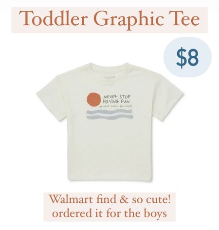 Ordered this cute $8 tee from Walmart for the boys 

toddler boy 

#LTKstyletip #LTKkids