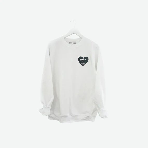 HEART U MOST 2.0 3 Personalized Heart on a White Fleece | Etsy | Etsy (US)