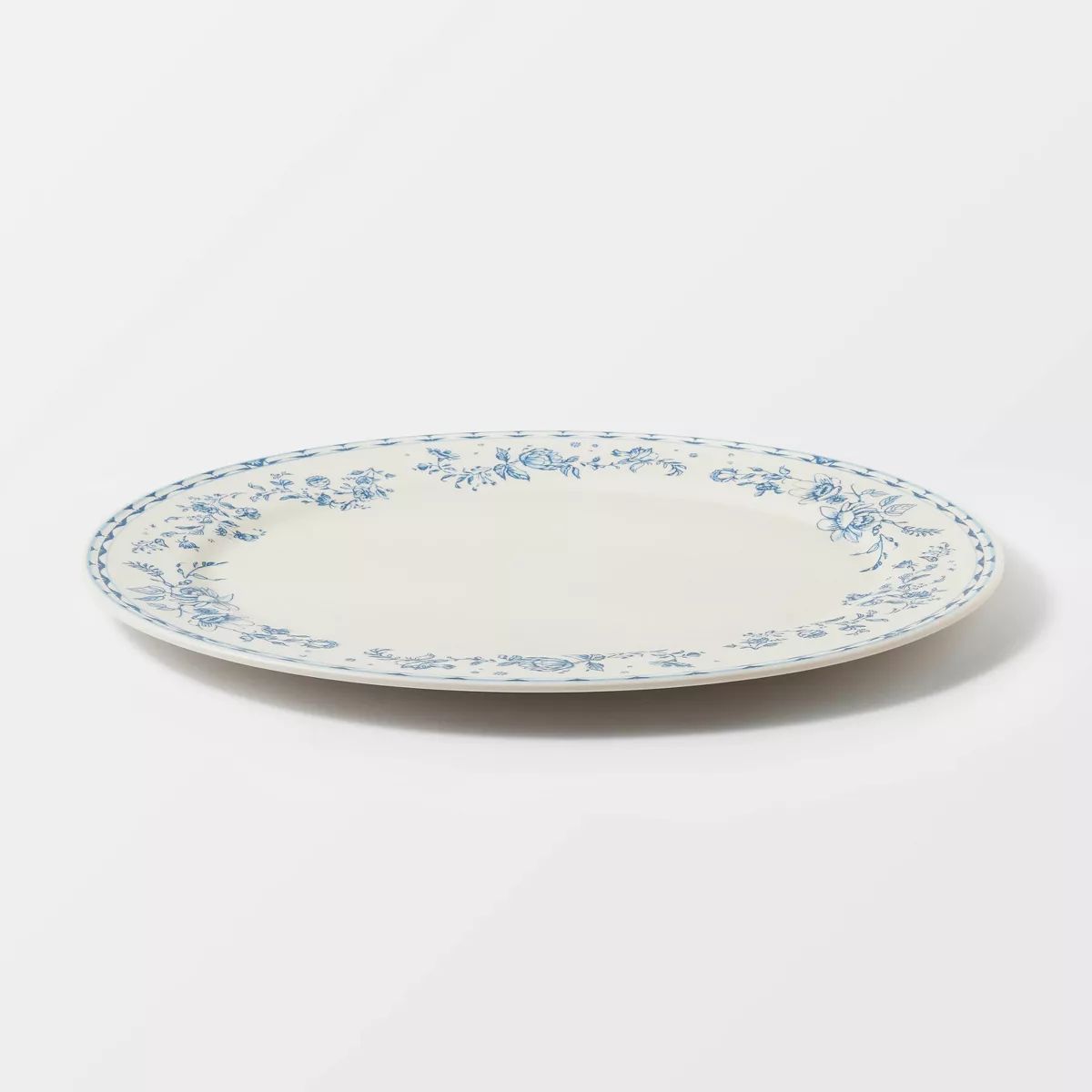 Melamine Floral Serving Platter Blue - Threshold™ designed with Studio McGee | Target