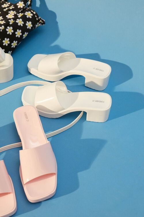 Jelly Open-Toe Block Heels | Forever 21 | Forever 21 (US)