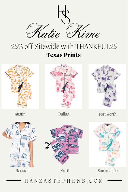 Katie Kime pajamas 25% off
Fort Worth pajamas 
Dallas pajamas 
Austin Texas pajamas 
Houston Texas pajamas 
Marfa pajamas 
