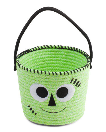 9.5in Googly Frankenstein Basket With Top Handle | TJ Maxx