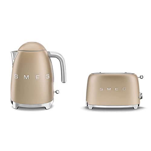Smeg Electric Kettle Matte Champagne & 2-Slice Toaster Matte Champagne | Amazon (US)