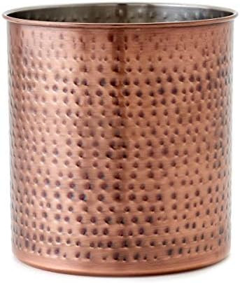 Old Dutch Jumbo Hammered Antique Copper H x 7" Dia. Utensil Holder, 7x7x7.5 | Amazon (US)
