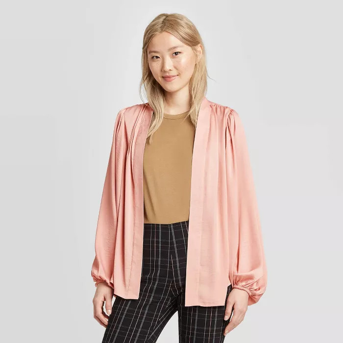 Women's Short Rounded Kimono - A New Day™ Pink One Size | Target