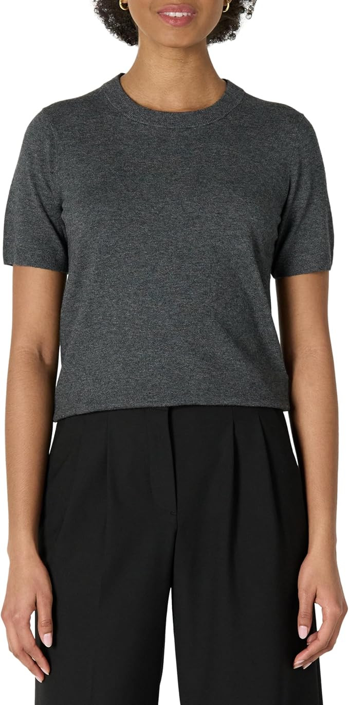 Amazon Essentials Women's Regular-Fit Short Sleeve Pullover Sweater Top | Amazon (US)