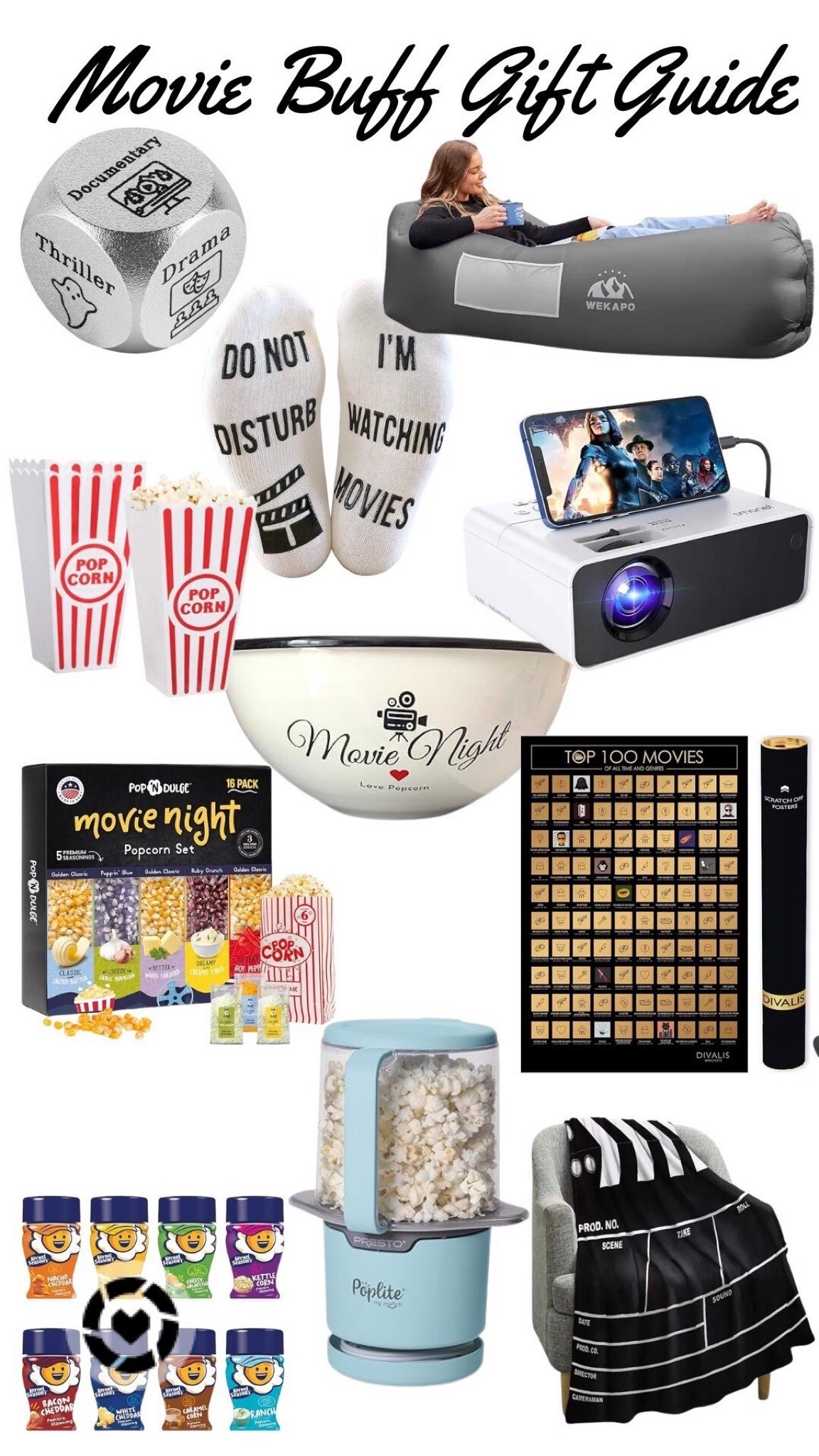 Movie Buff gift guide 







Netflix and chill, home vibes, movie buff, stay at home, popcorn, snacks, movie projector, blankets, popcorn seasonings, movie trivia, games, home vibes, holidays, gift guides, gift ideas, socks, comfy clothes, series watcher, remote control, family, friends, besties

#LTKGiftGuide #LTKFamily #LTKHome
