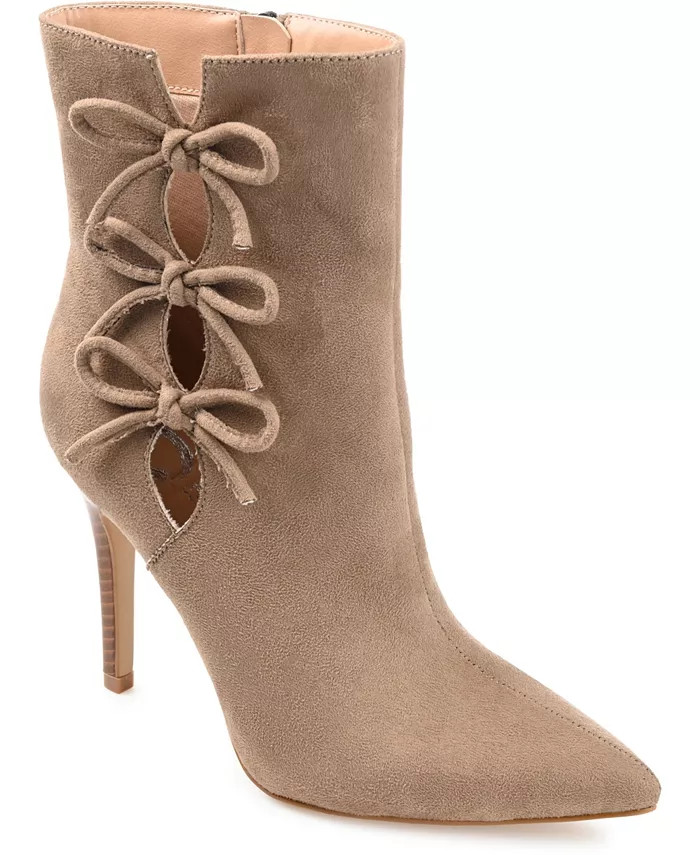 Journee Collection Women's Deandra Bow Detail Stiletto Dress Booties - Macy's | Macy's