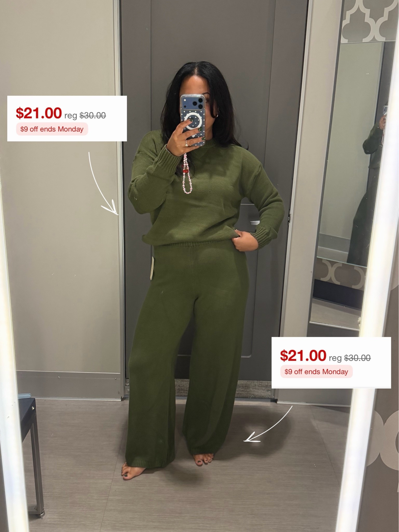 Wearing a size small in both @Target
