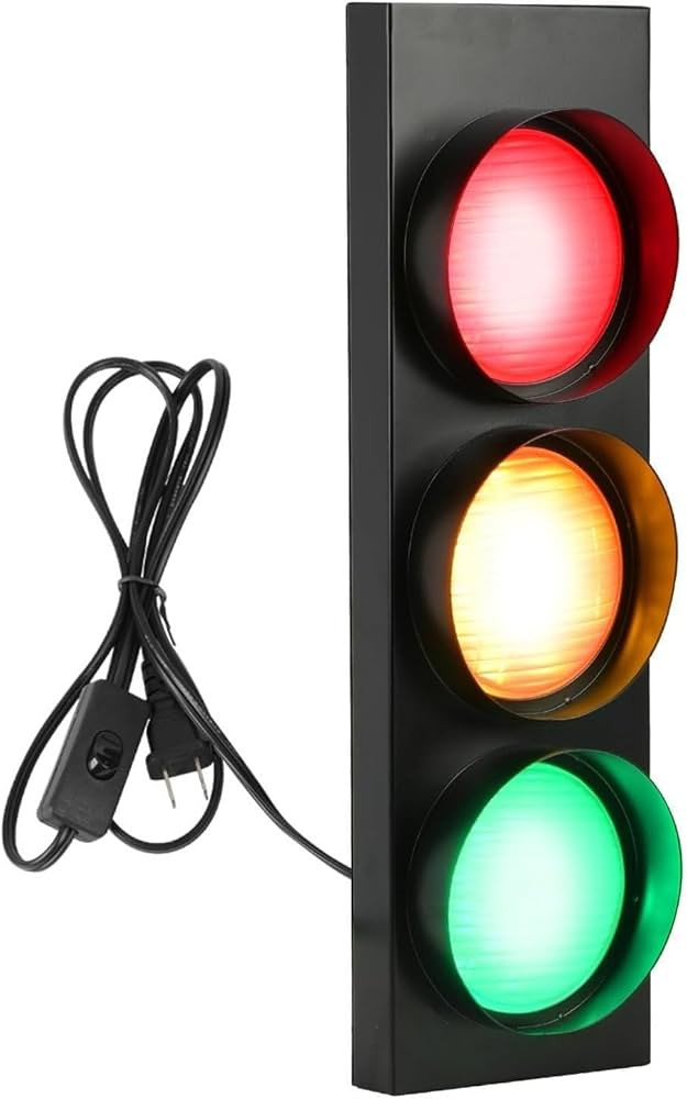 KZU Traffic Light Lamp Decoration On Wall, LED Lights Lamp Decor with Remote Control Wall Lamp fo... | Amazon (US)