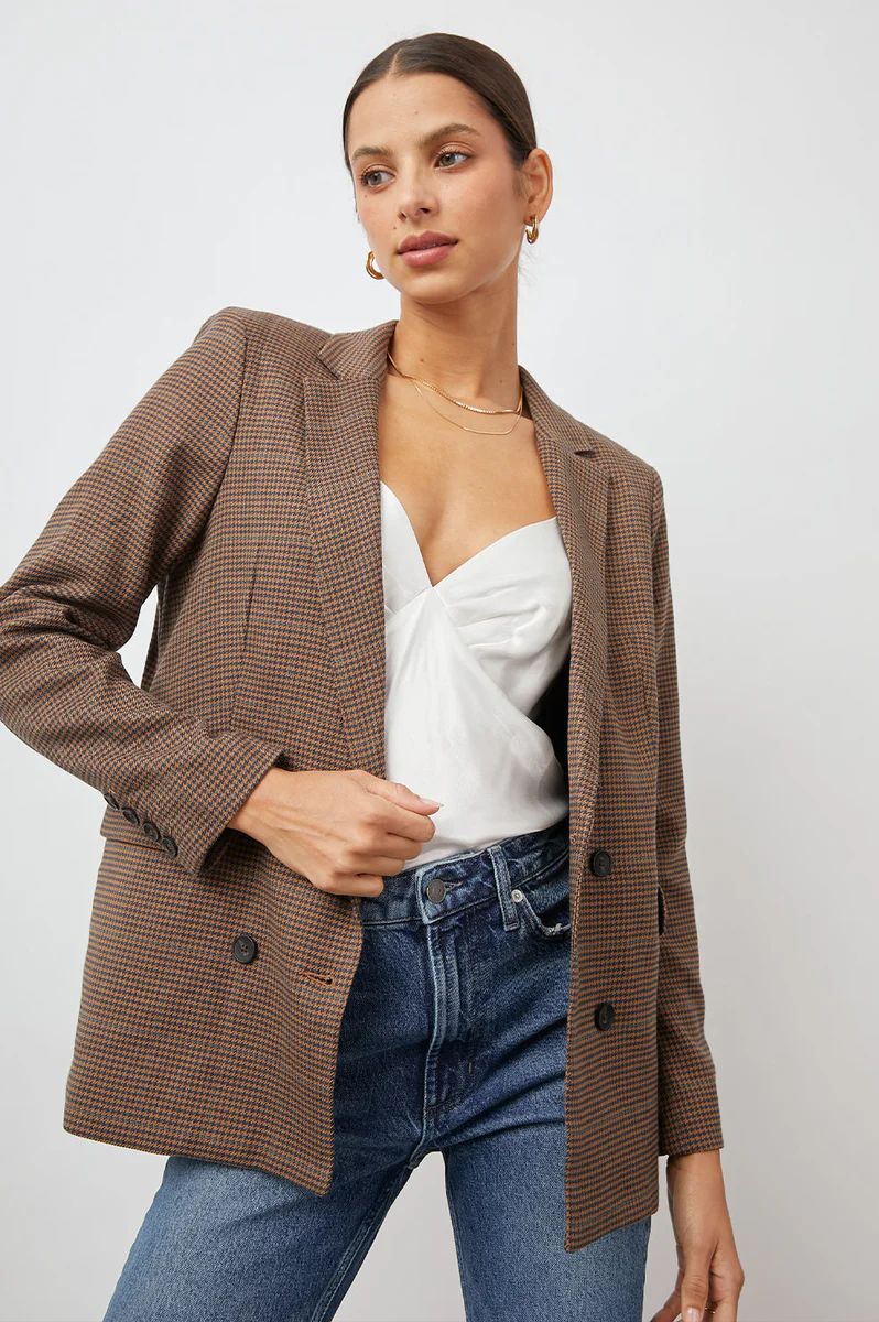 JAC BLAZER - CAMEL HOUNDSTOOTH | Rails