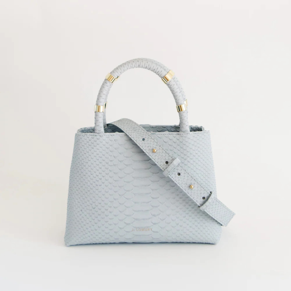 J. LOWERY WILLIAM Crossbody Tote | Blue Python | J. LOWERY