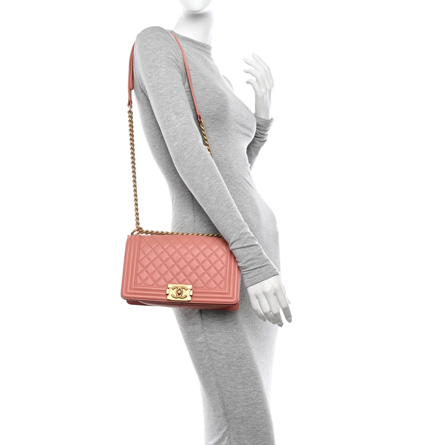 Caviar Quilted Medium Boy Flap Pink | FASHIONPHILE (US)