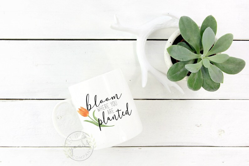 Bloom Where You Are Planted, Spring Mug,  Spring Coffee Mug, Spring Kitchen Decor, Easter Decor, ... | Etsy (US)