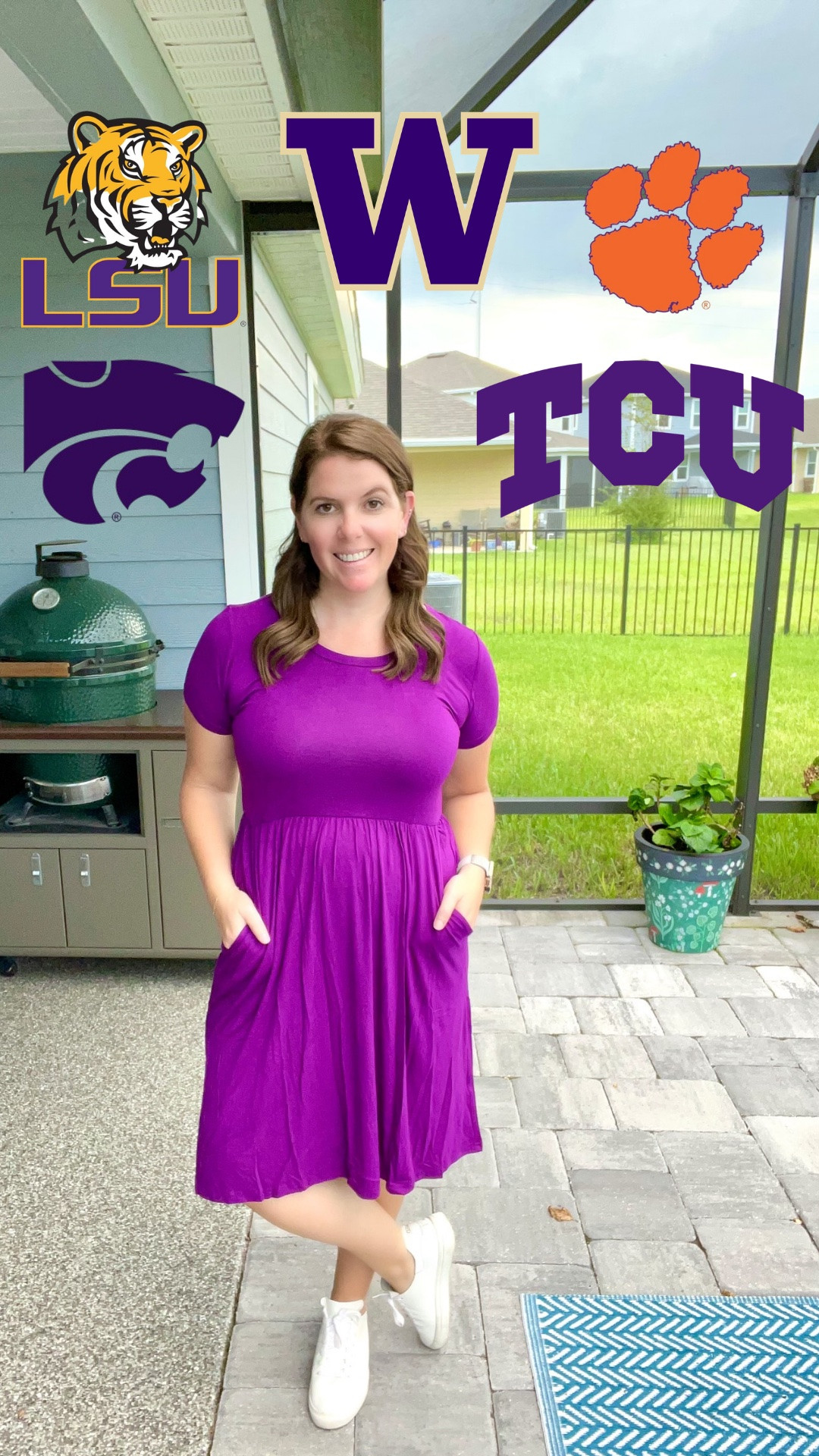 College color purple?! This dress is the perfect base for your cute and comfy gameday look! The dress runs TTS and is under $20!

#LTKSaleAlert #LTKMidsize #LTKootd