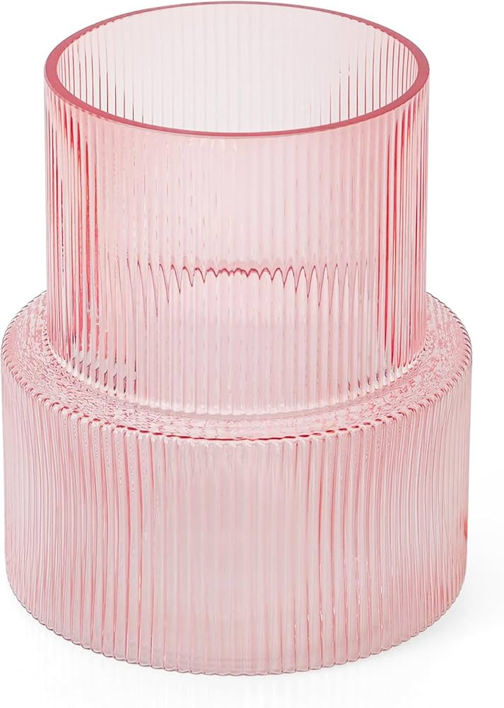 Clear Glass Vase Glass Vases for Flowers Clear Vase for Living Room Dining Table Entryway Office ... | Amazon (US)