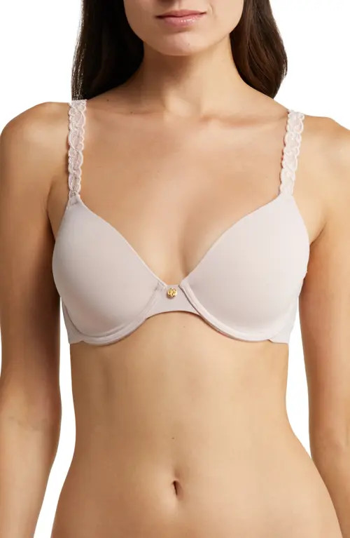 Natori Pure Luxe Underwire T-Shirt Bra in Rose/Pearl at Nordstrom, Size 32G | Nordstrom