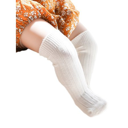 Jamlynbo Baby Girls Knee High Socks Long Boys Girls Monochrome Foot Protection Knee Protection Stock | Walmart (US)