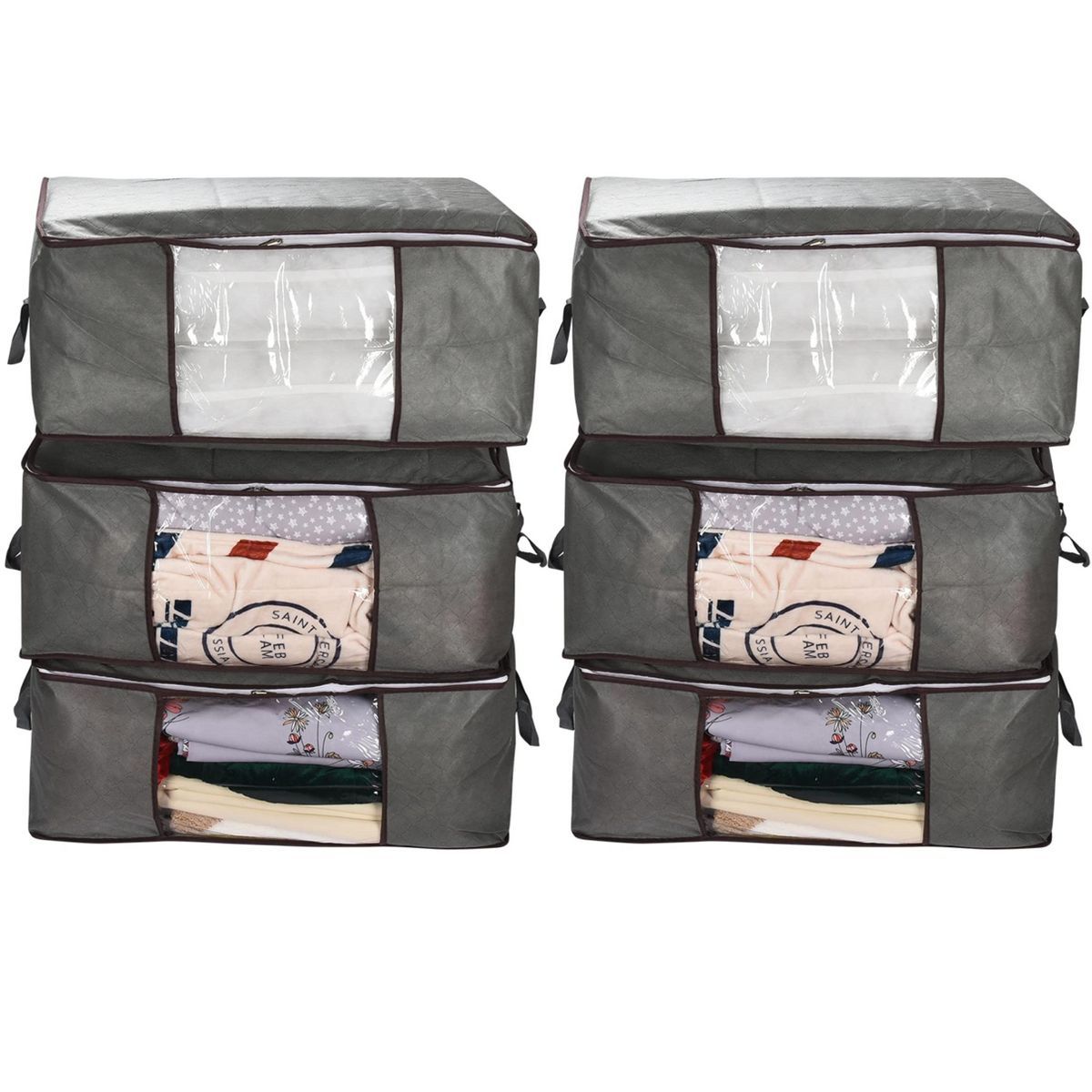 Silvon Storage Organizer for Folded Clothes and Winter Blankets - Gray | Target