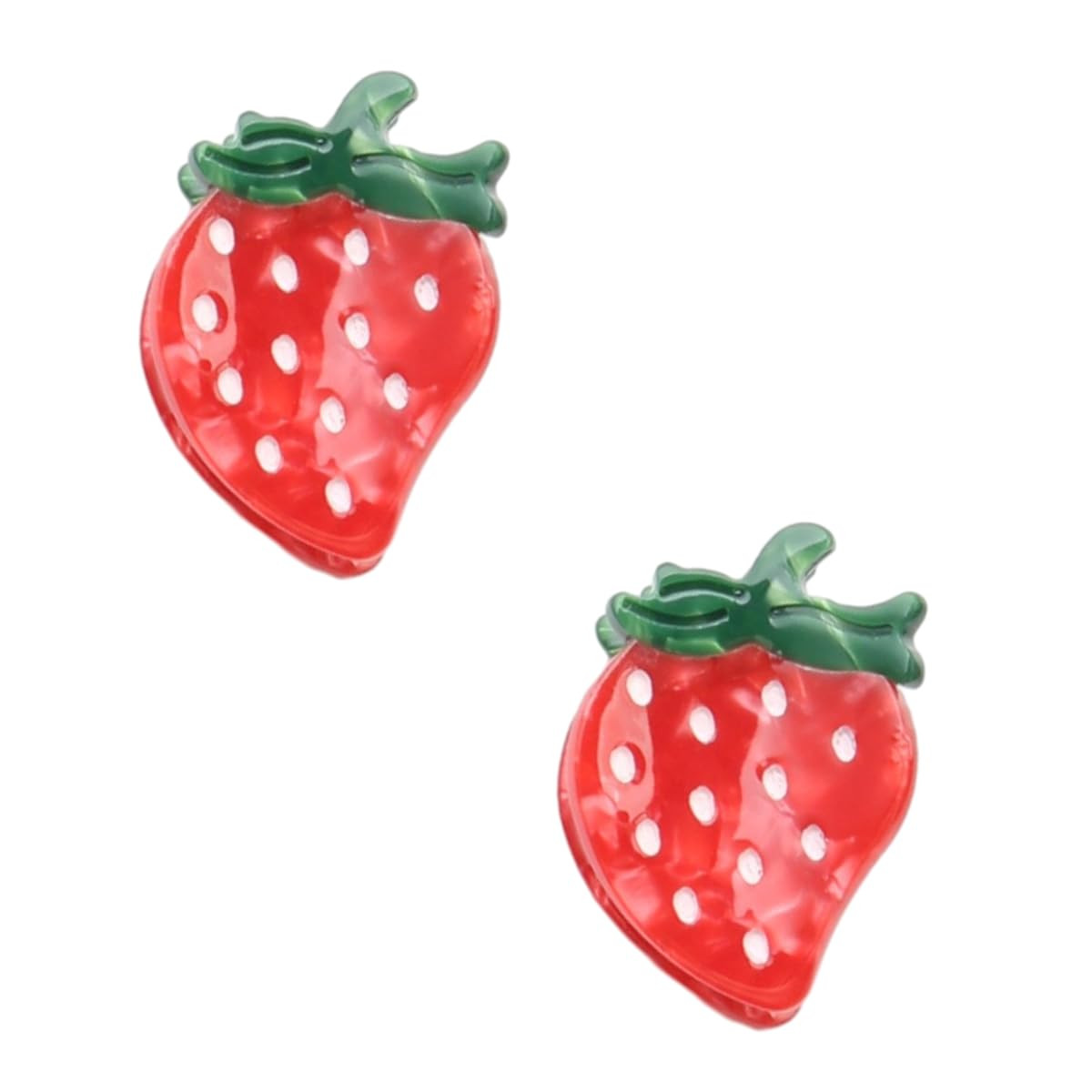 Mini Strawberry Hair Clip,Acetate Hair Claw,Small Hair Clips for Women,Pack of 2 | Amazon (US)