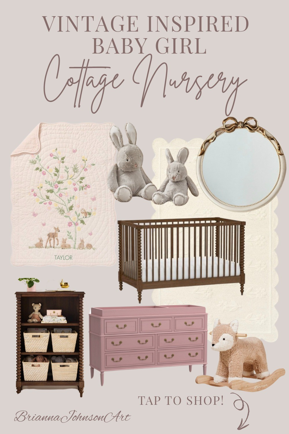 Pottery Barn baby girl vintage cottagecore nursery.

#LTKBaby #LTKKids #LTKHome