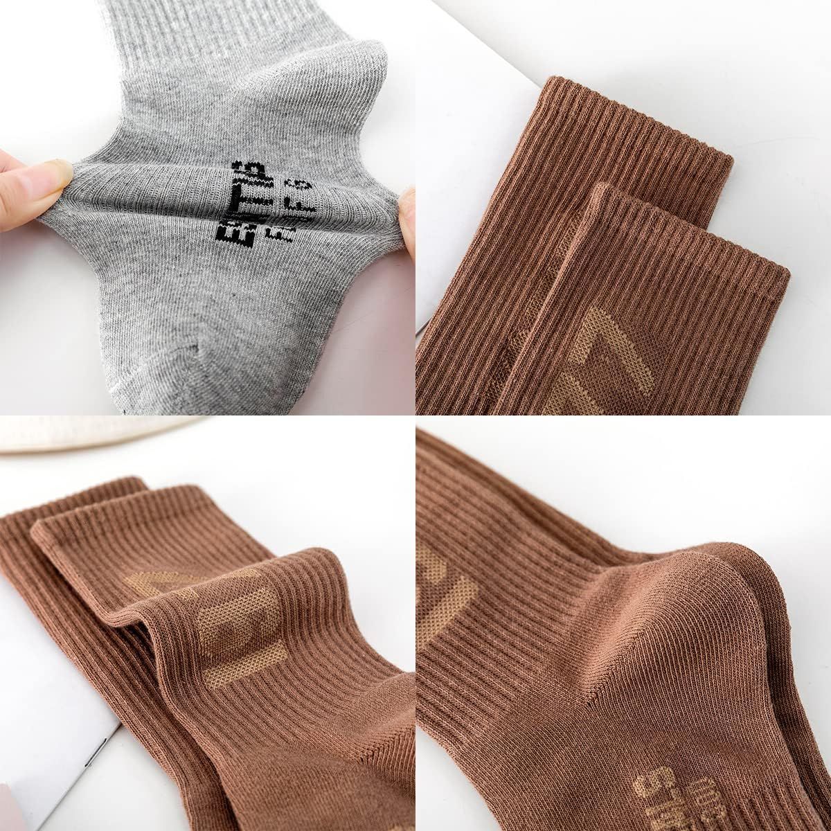 4 Pairs Unisex Adult Fashion Sports Casual Letter Socks Moisture Wicking Breathable Socks Couple ... | Amazon (US)