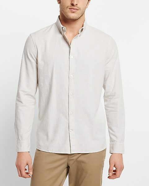 Geo Print Cotton Shirt | Express