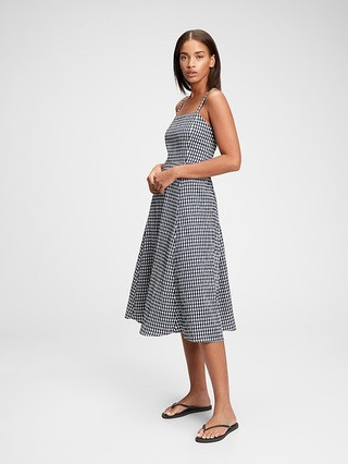 Fit & Flare Squareneck Midi Dress | Gap (US)