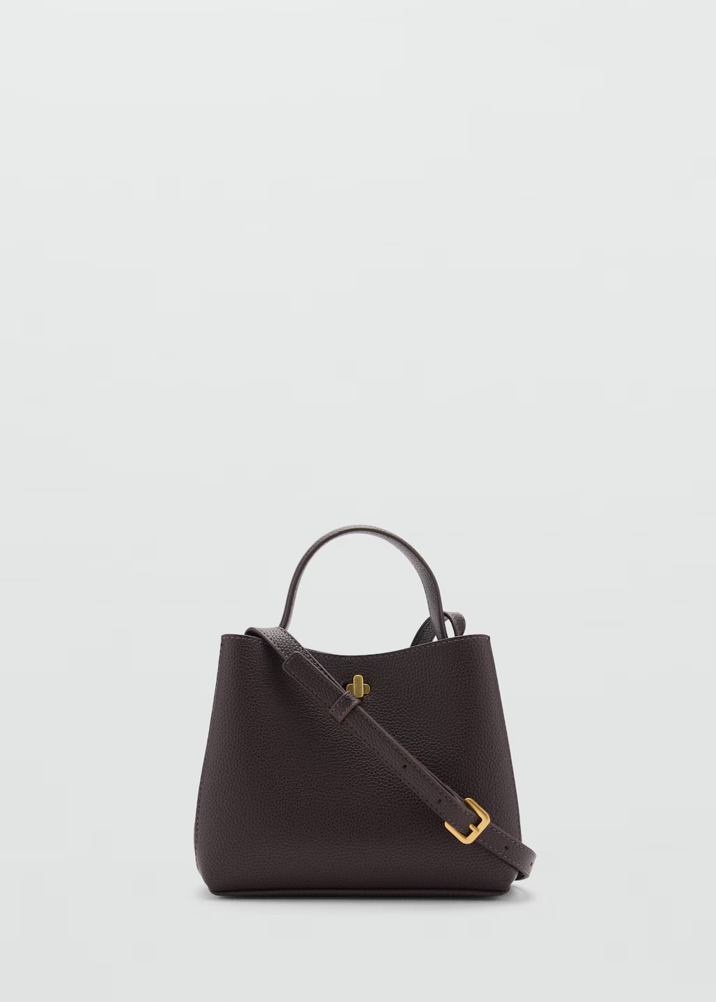Mini shopper bag with metallic detail | Mango (US/MX/AU)