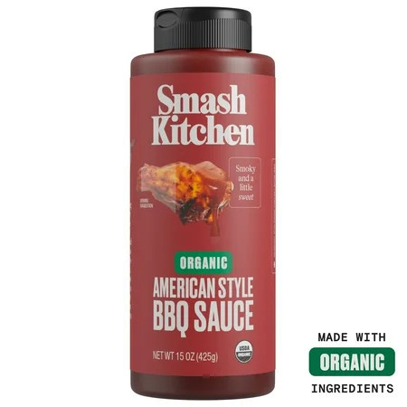 Smash Kitchen Organic American Style BBQ Sauce, 15 oz Bottle | Walmart (US)