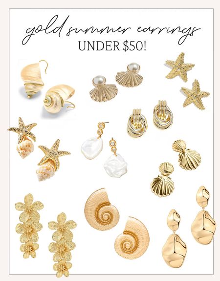 Must have gold summer earrings under $50!

#summerstyle

Gold earrings. Summer statement earrings. Gold shell earrings. Beachy earrings  

#LTKFindsUnder50 #LTKStyleTip #LTKSeasonal