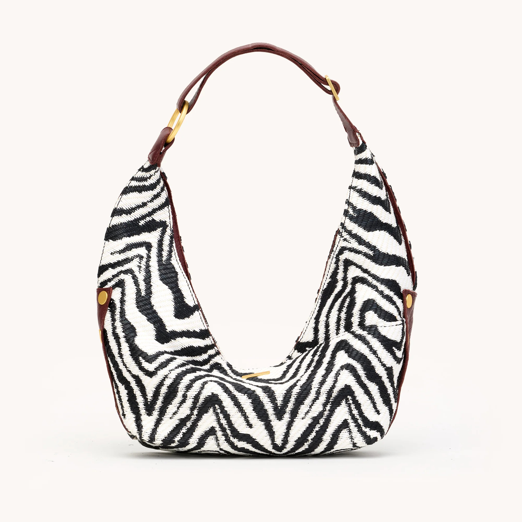 Tom Zip | Zebra/Brushed Gold | Med 840220523688 | Hammitt (US)