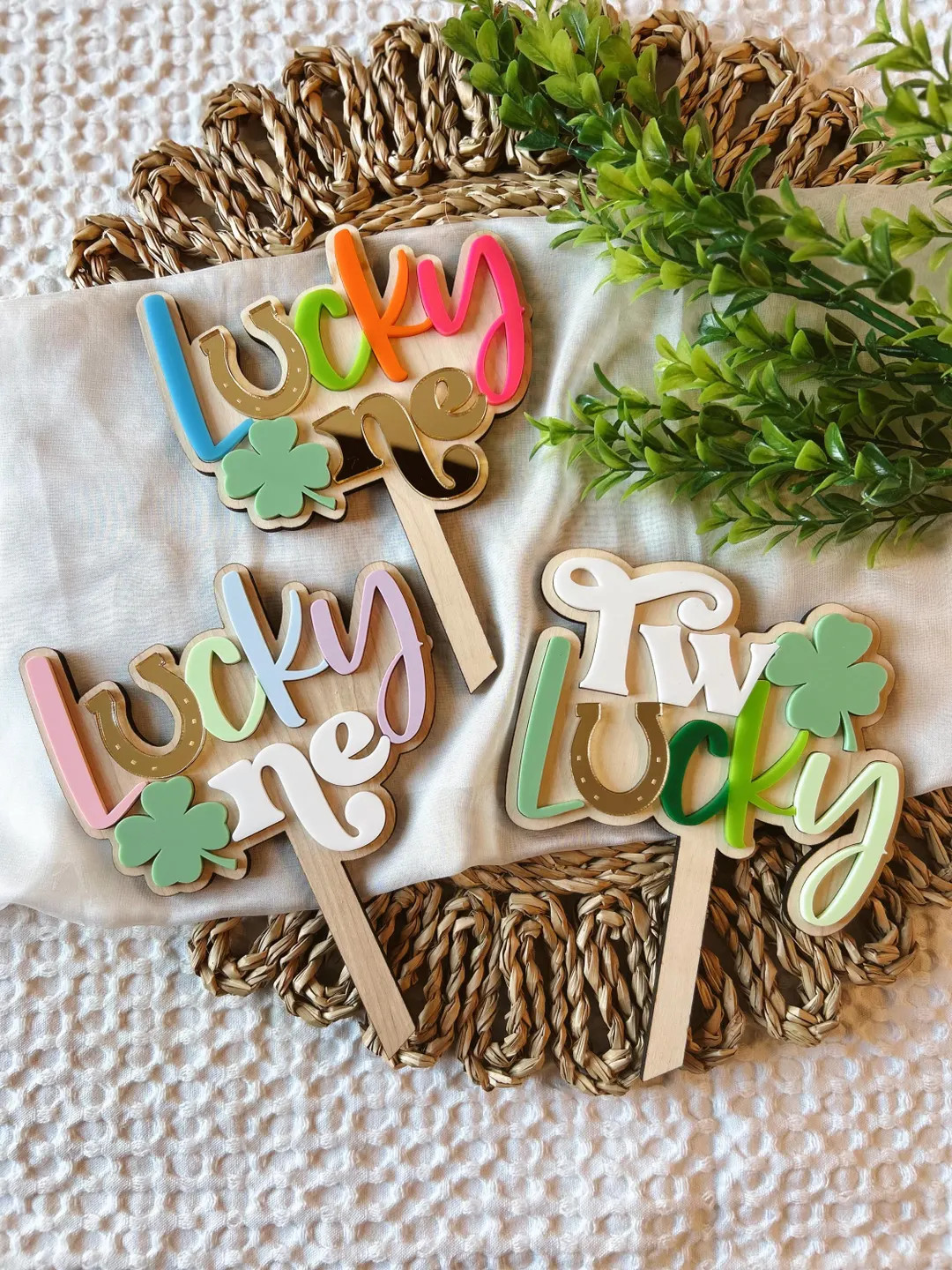 Lucky One Cake Topper, Two Lucky, Rainbow Cake Topper, March First Birthday Party Decor, St. Patr... | Etsy (US)