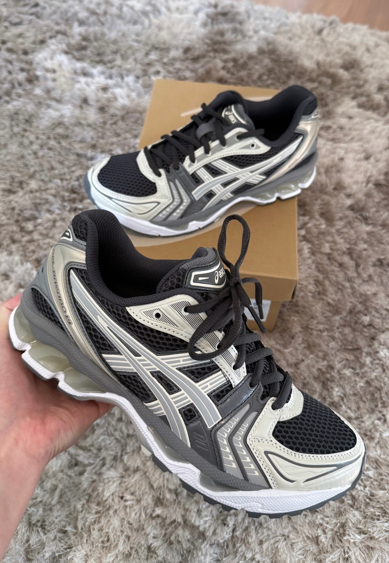 ASICS GEL KAYANO OBSIDIAN GREY CEMENT GREY BACK IN STOCK🙋🏽‍♀️
Tags: trending trainers black cream athleisure activewear cool girl sport gym fitness 

#LTKfitness #LTKshoes