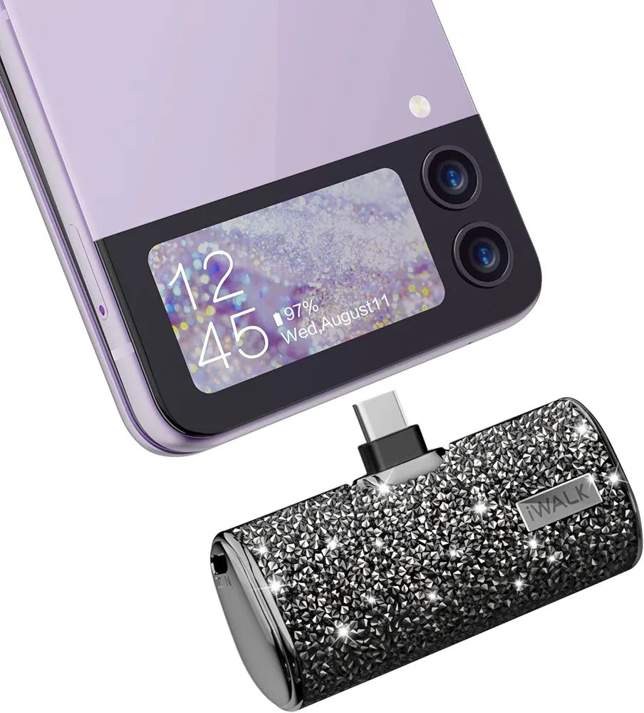 iWALK USB C Portable Charger 4500mAh Ultra-Compact Shiny Small Power Bank Compatible with Samsung... | Amazon (US)
