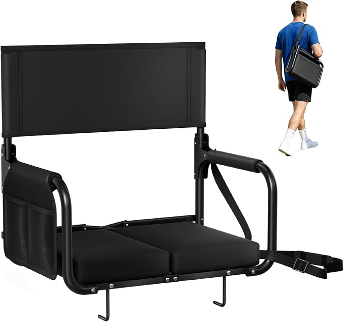 Stadium Seats with Back Support, Bleacher Seat Foldable & Portable | Amazon (US)