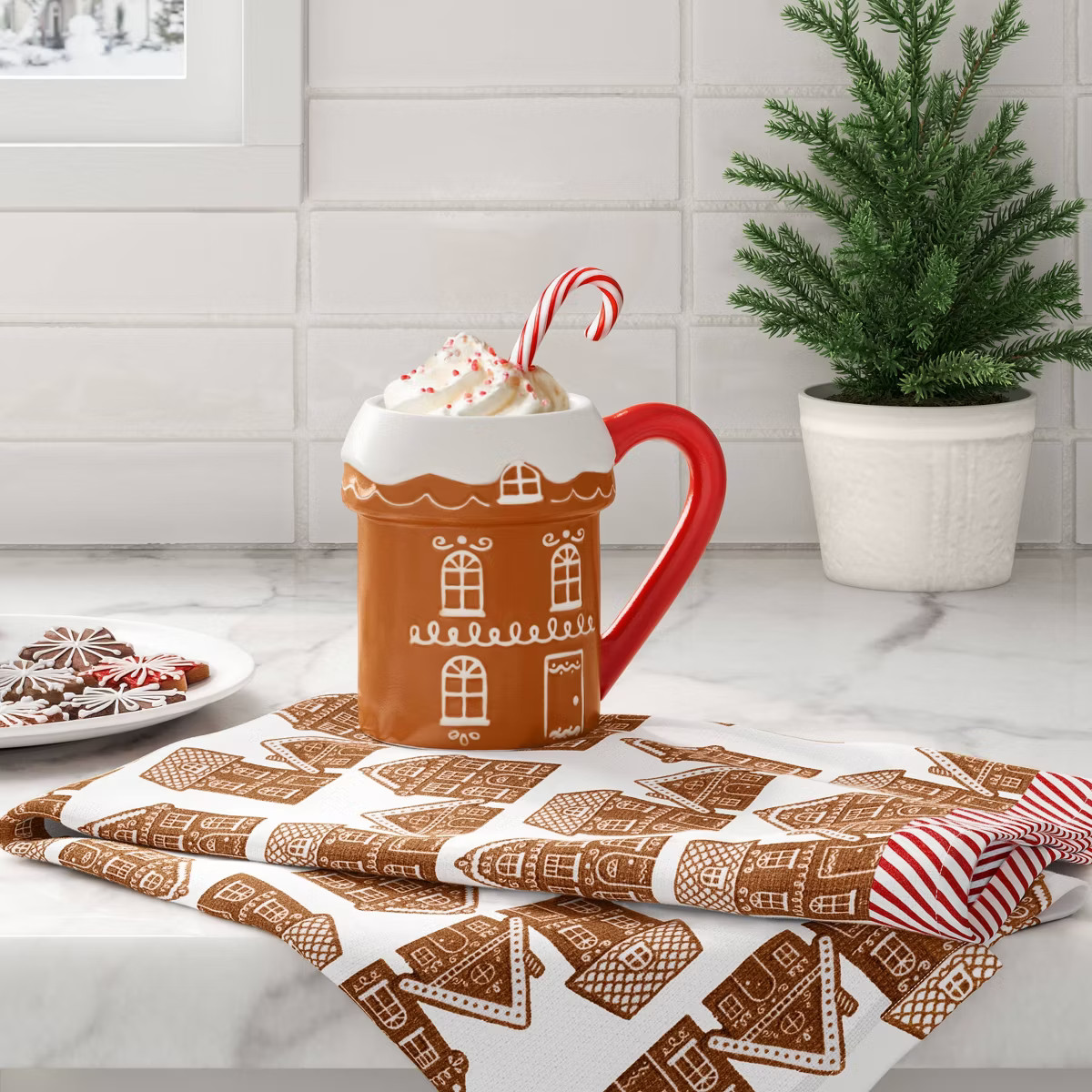 Christmas Gingerbread House Cotton Kitchen Towel - Wondershop™ | Target