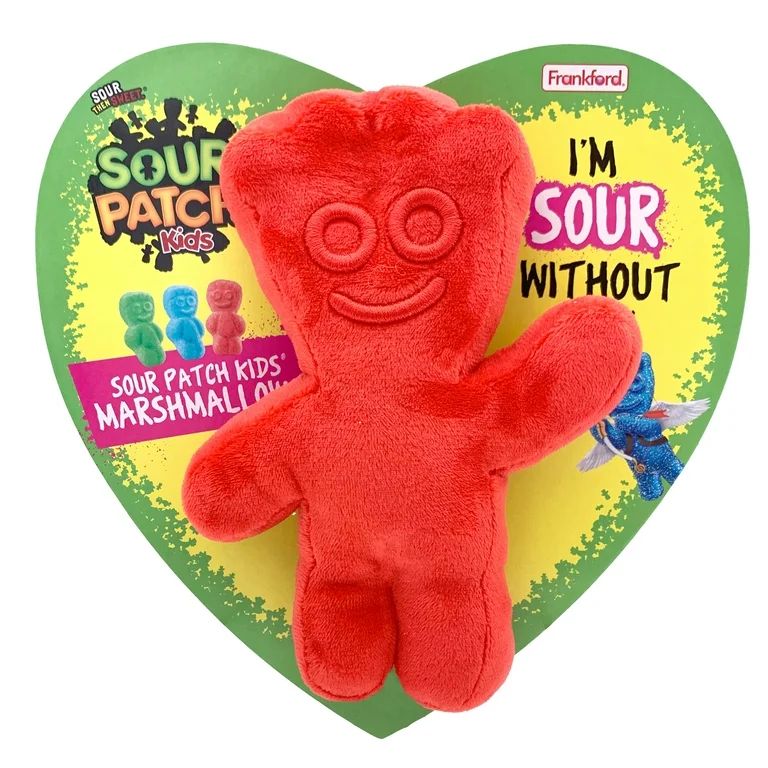Frankford Sour Patch Kids Valentine's Marshmallow Heart Box with Plush 3.53oz - Walmart.com | Walmart (US)