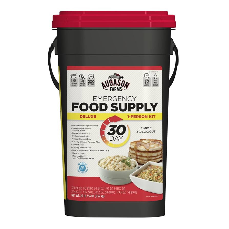 Augason Farms 30 Day Emergency Food Supply Kit - 1 Person Survival Meal kit - Dehydrated Meals wi... | Amazon (US)