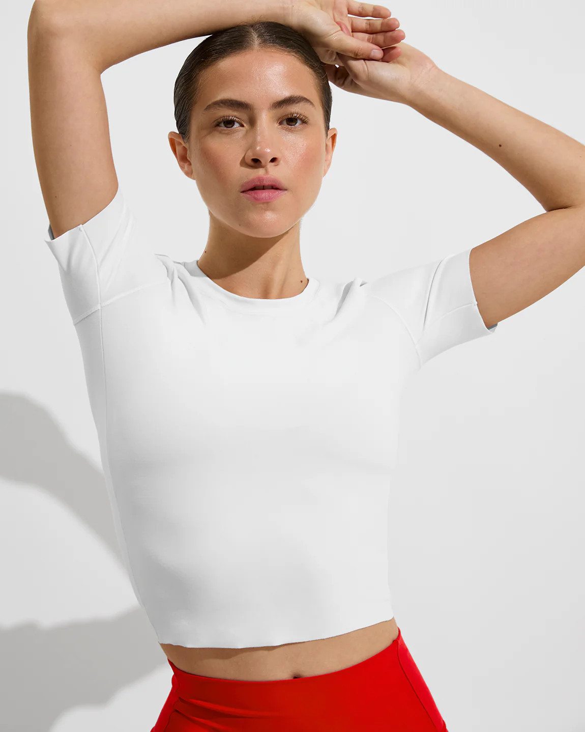 Super Moves SS Tee - White Active Top | Left on Friday