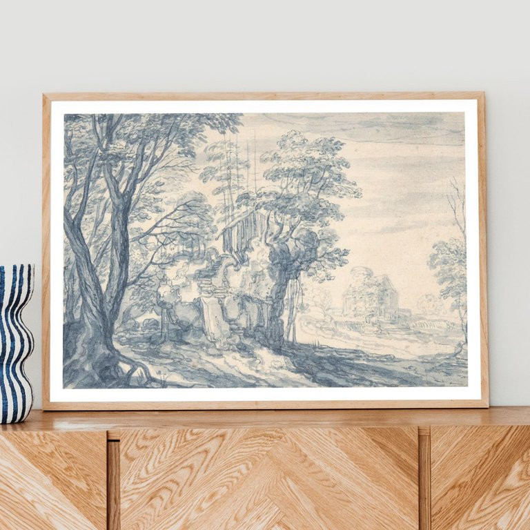Blue Willowvintage Print, Vintage Landscape Painting, Chinoiserie Art, French Wall Decor, Wall De... | Walmart (US)