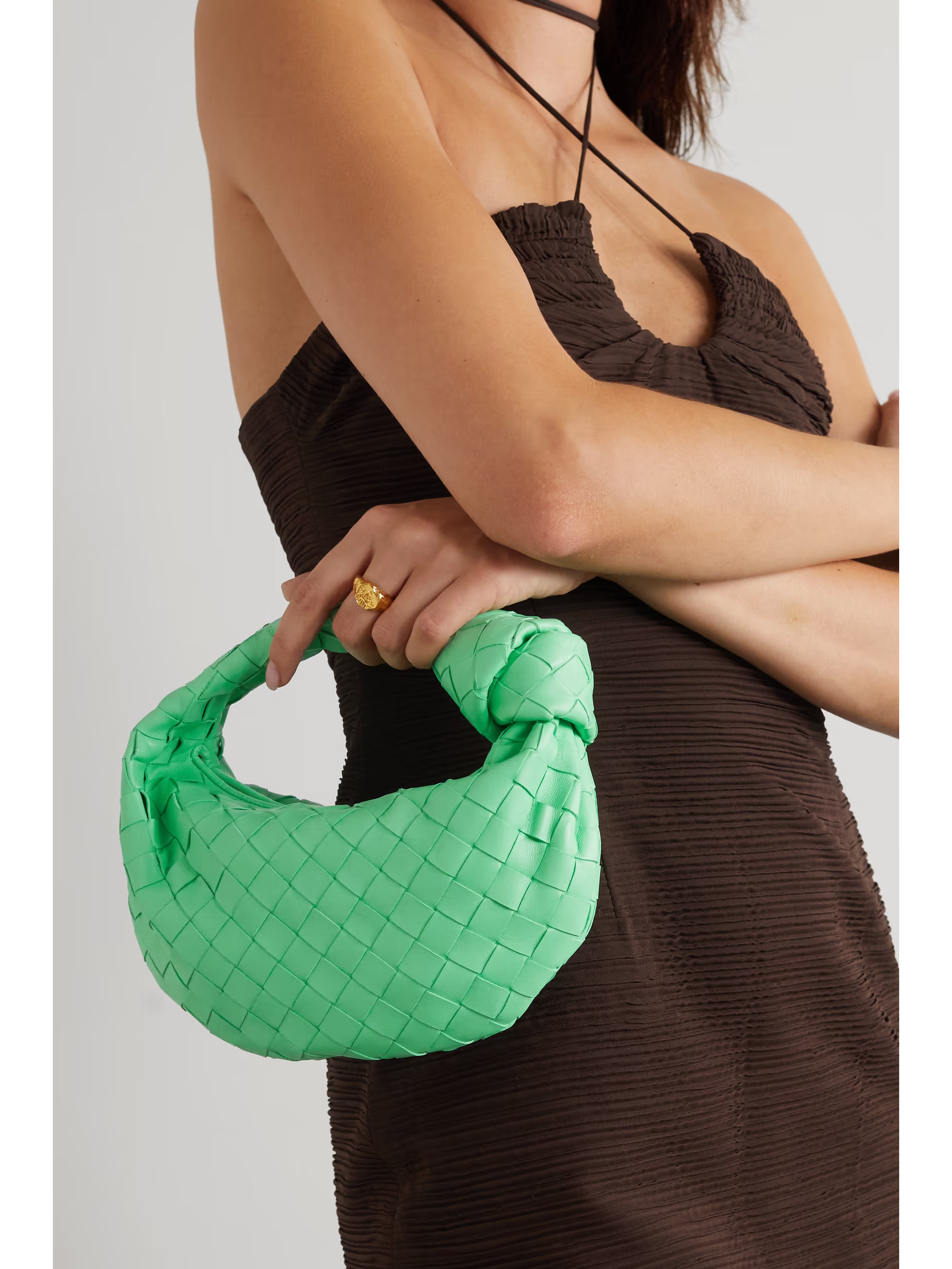 Jodie mini knotted intrecciato leather tote | NET-A-PORTER (US)