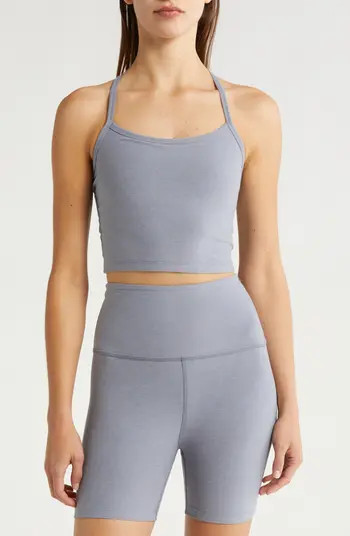 Space Dye Slim Racerback Crop Tank | Nordstrom