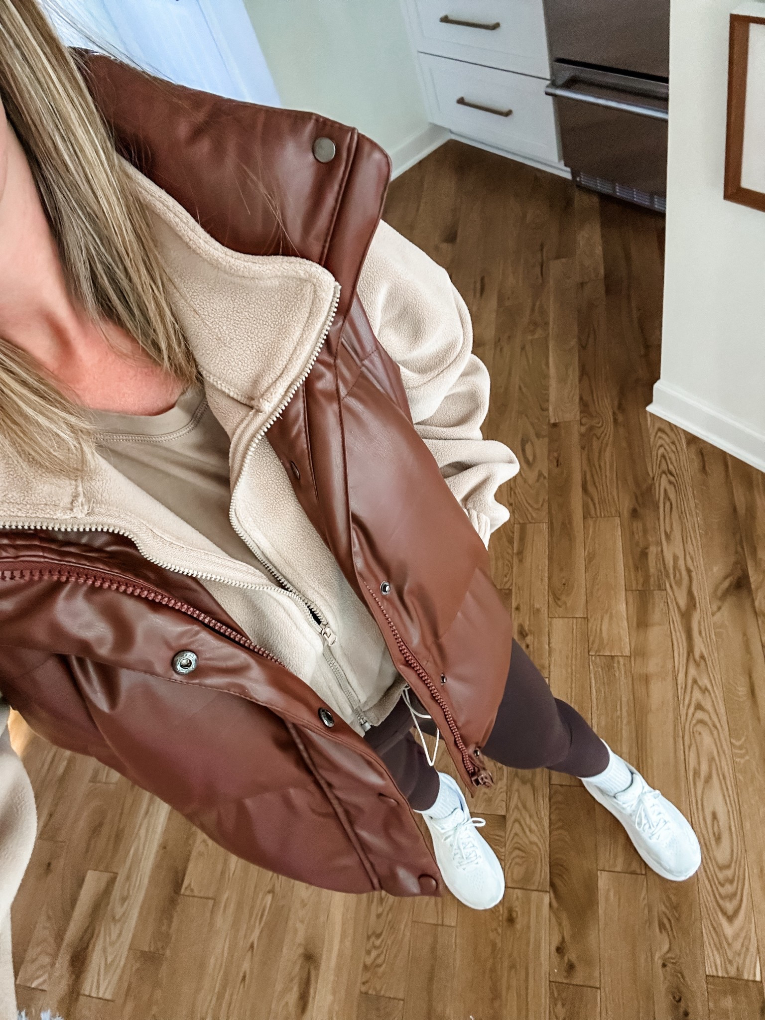 Morning walk, conference, and leg day 👏🏼 all Amazon on top. Fleece crop zip jacket is color camel, size small. Absolute fall perfection 👌🏼

#LTKFindsUnder50 #LTKStyleTip #LTKActive