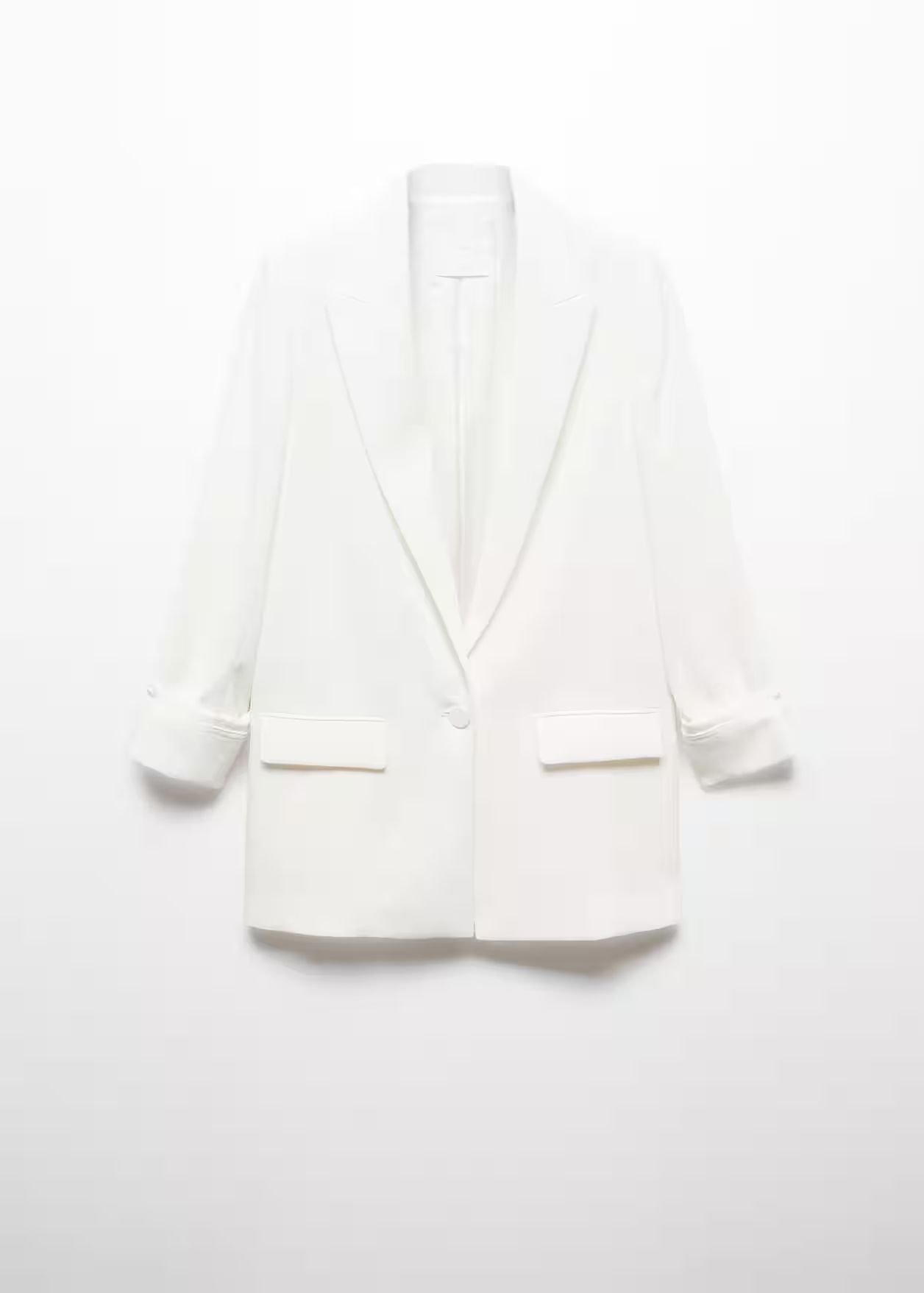 Tailored jacket with turn-down sleeves | MANGO (UK)