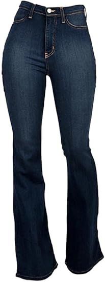 Andongnywell Women's Fashion High Rise Jeans Slimming Wide Leg Stretch Denim Flare Bellbottom Jea... | Amazon (US)