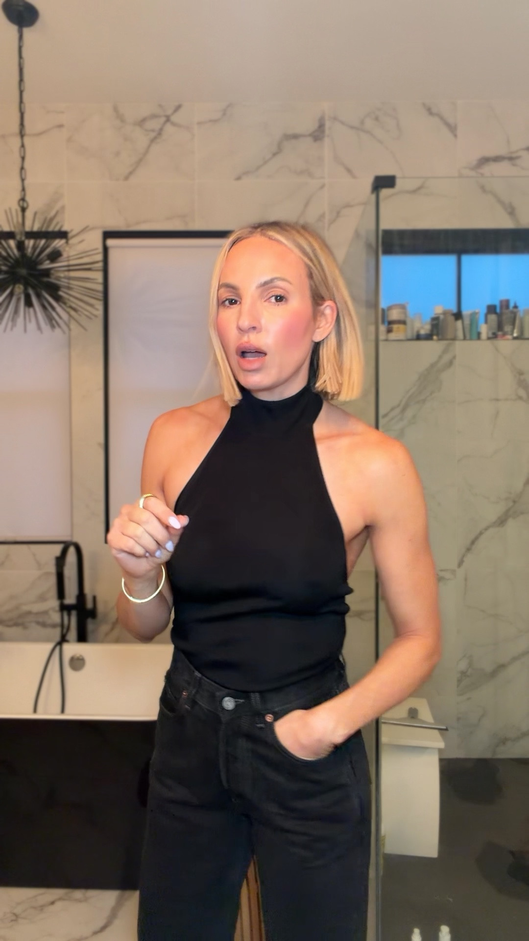 Wearing a small in this top. It’s such a sexy top and so flattering. Jeans run tts 

#LTKValentine #LTKootd #LTKgrwm