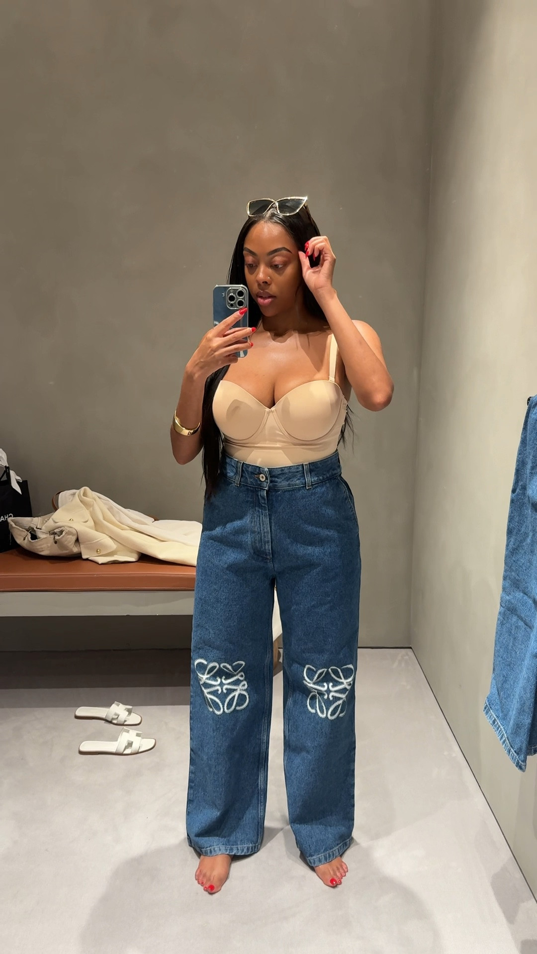  Tried these jeans on after wanting them for ages but didn’t pull the trigger. Should I go back and get them? 

#LTKVideo #LTKU #LTKSeasonal