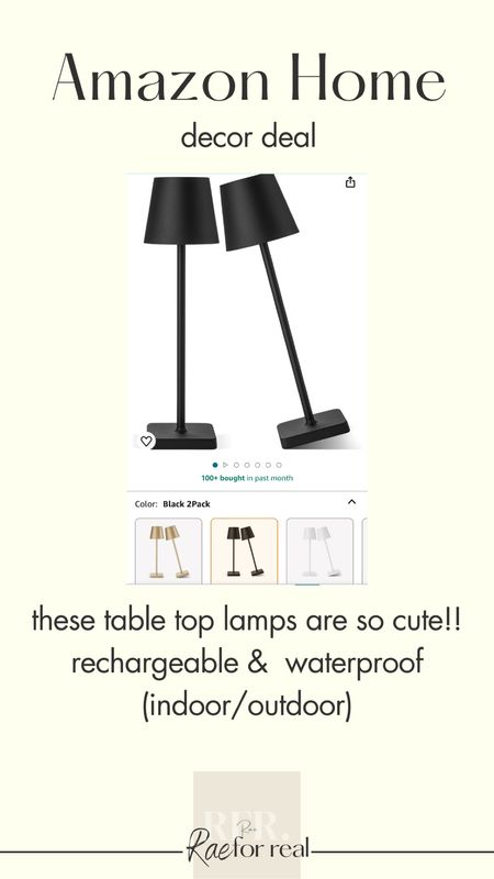 These are so perfect for indoor or outdoor use. Add cafe mood lighting to dinners or use it as desk lighting. Cordless and rechargeable waterproof tabletop lamps. Comes in gold, black, and white. Click the coupon for extra $$ off right now- such a great sale price. These are getting so popular for good reason!


#LTKsalealert #LTKhome #LTKfindsunder50